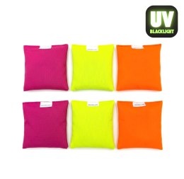 Woreczki gimnastyczne zestaw neonowe UV 6 szt.