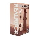 Dual Density Silicone Realistic Sliding Skin Dildo - 6" / 15,5 cm - Brown