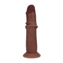 Dual Density Silicone Realistic Sliding Skin Dildo - 7" / 18,5 cm - Brown