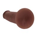 Dual Density Silicone Realistic Sliding Skin Dildo - 7" / 18,5 cm - Brown