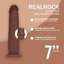 Dual Density Silicone Realistic Sliding Skin Dildo - 7" / 18,5 cm - Brown