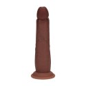 Dual Density Silicone Realistic Sliding Skin Dildo - 8" / 20,5 cm - Brown