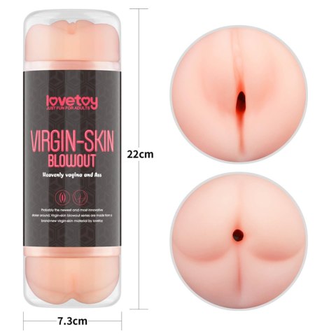 Dwustronny masturbator Lovetoy Virgin Skin TPE 22 cm
