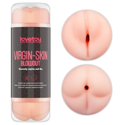 Dwustronny masturbator Lovetoy Virgin Skin TPE 22 cm