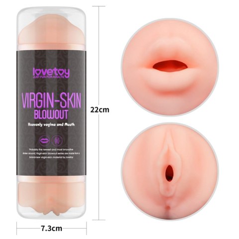 Masturbator dwustronny Lovetoy wibrujący TPE 22 cm
