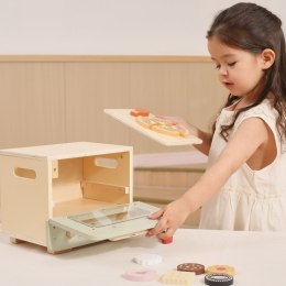 VIGA Piekarnik Kuchnia Drewniana Dla Dzieci Kuchenka Akcesoria Zestaw Pizza 12el.