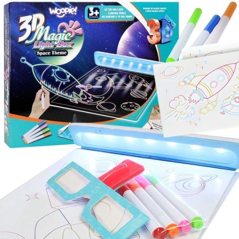 WOOPIE Magiczna Tablica 3D Podświetlenie LED do Rysowania