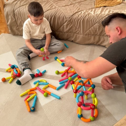 WOOPIE Magnetyczne Klocki Konstrukcyjne Edukacyjne 128 el.