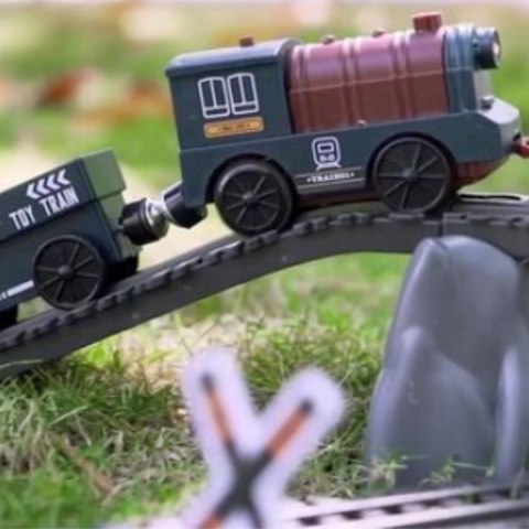 WOOPIE Kolejka Elektryczna Lokomotywa Towarowa Tor XXL 90 el.