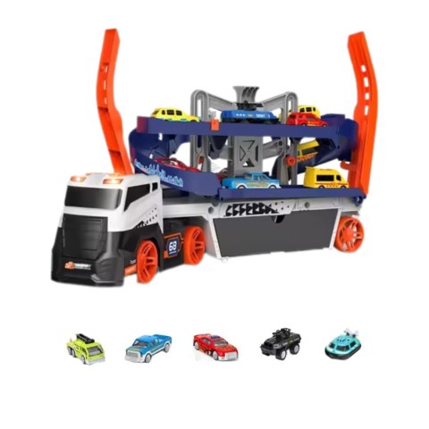 Woopie Parking Garaż Tor Transporter Ciężarówka Tir Laweta Auta XL