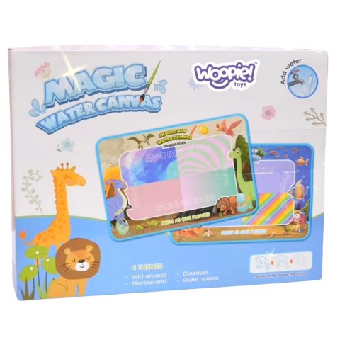 WOOPIE Magiczna Mata Wodna do Malowania XXL Pieczątki Cyferki 100x80 cm
