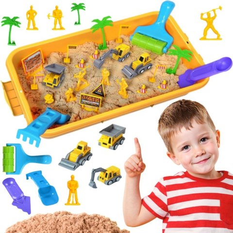 WOOPIE Piasek Kinetyczny 1kg Zestaw Budowa Piaskownica w Walizce