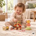 TOOKY TOY Zestaw Zabawek Box Montessori od 12m+ Biedronka do Zabawy Rozwojowej 3w1