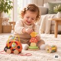 TOOKY TOY Zestaw Zabawek Box Montessori od 12m+ Biedronka do Zabawy Rozwojowej 3w1