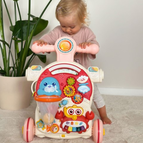WOOPIE BABY Pchacz Chodzik Stolik Edukacyjny Hulajnoga Jeździk 4w1