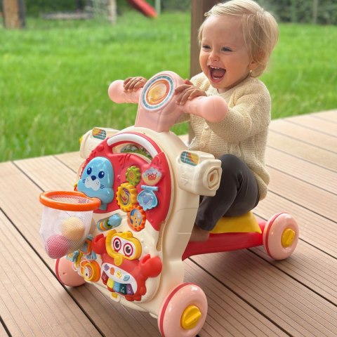 WOOPIE BABY Pchacz Chodzik Stolik Edukacyjny Hulajnoga Jeździk 4w1