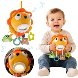 WOOPIE Baby Pluszowy Lew Maskotka Interaktywna Przytulanka Muzyczna z Zawieszkami i Gryzakami