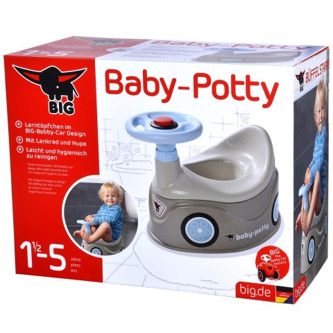 BIG New Bobby Car Nocnik Autko z Kierownicą Szary dla Dziecka