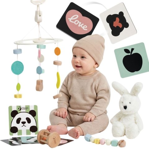 CLASSIC WORLD Prezent dla Niemowlaka Box Baby Shower Gryzak Przytulanka