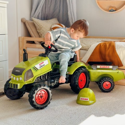 FALK Traktor Na Pedały Z Przyczepką Claas Ciche Koła Jeździk