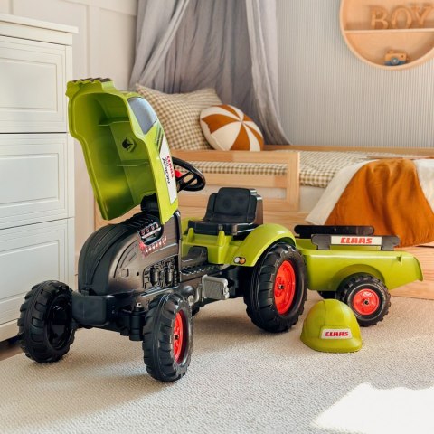 FALK Traktor Na Pedały Z Przyczepką Claas Ciche Koła Jeździk