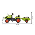 FALK Traktor Na Pedały Z Przyczepką Claas Ciche Koła Jeździk