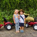 FALK Traktor na Pedały Valtra S4 Bordowy z Przyczepą 3-7 lat