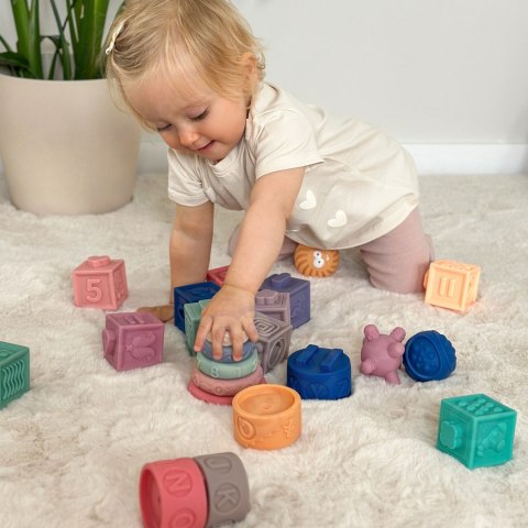 WOOPIE BABY Zestaw 27 Miękkich Klocków Sensorycznych