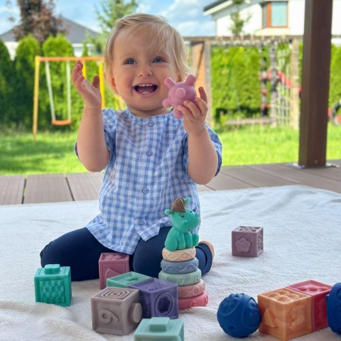 WOOPIE BABY Zestaw 27 Miękkich Klocków Sensorycznych