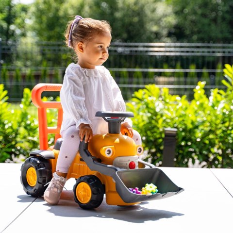 FALK Jeździk Traktor Koparka Komatsu z Łyżką i Klaksonem 1-3 Lat