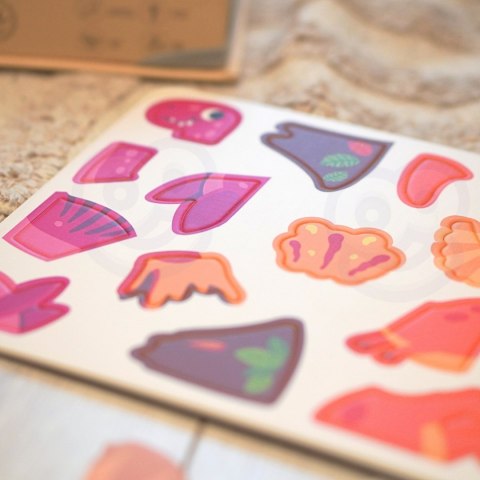 TOOKY TOY Układanka Puzzle Magnetyczne Montessori Pudełko Edukacyjne Dinozaury