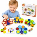 VIGA Drewniana Gra Dopasuj Kolory Pawi Ogon Montessori + Karty