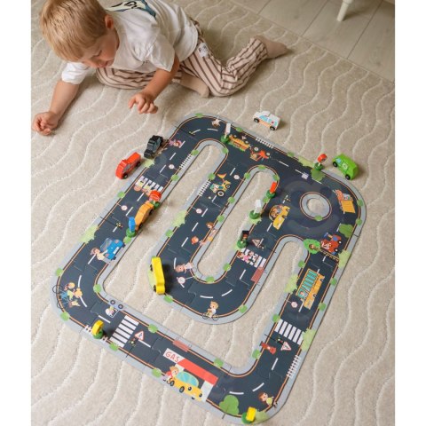 WOOPIE GREEN Droga Puzzle dla Dzieci Autostrada Makieta 21 el. Certyfikat FSC