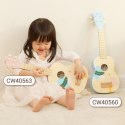 CLASSIC WORLD Drewniane Ukulele Gitara dla Dzieci Różowa