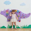 VIGA Drewniana Tablica Sensoryczna-Manipulacyjna EDU Triceratops