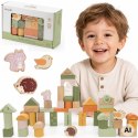 VIGA PolarB Drewniane Klocki Bloki Montessori Zwierzęta 50 el.