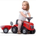 FALK Jeździk Traktorek Z Przyczepką Massey Ferguson Odpychacz Czerwony