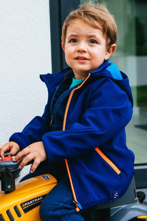FALK Traktorek Jeździk JCB Pomarańczowy Z Przyczepką Łopatka Grabki