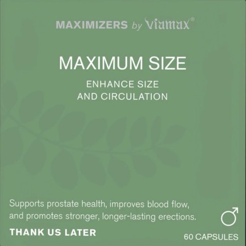 MAXIMUM SIZE - 60 Capsules
