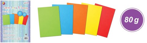 Papier ksero kolorowy A4 op. 100szt. 5 kolorów x 20szt. ZPK-3437