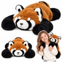 Pluszowa Panda Czerwona Przytulanka Maskotka Długie Łapy Czarno-Ruda 60cm