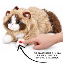 Pluszowy Kotek Maskotka Przytulanka Z Dźwiękami Miauczenia Beżowy 40 cm
