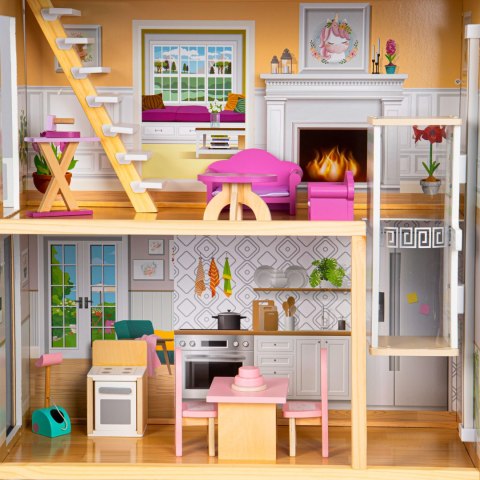 Domek dla lalek Rezydencja Maya 138 cm 28 elementów ECOTOYS