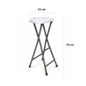 Krzesło barowe składane cateringowe 70 cm białe