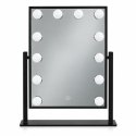 Lustro do makijażu ModernHome LED 30x40 cm czarne