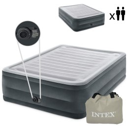 Materac łóżko do spania dwuosobowy z pompką automatyczną 203x152 cm INTEX 64418ND