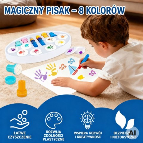WOOPIE Magiczny Zestaw do Malowania Pisaki i Stempelki 30 el.