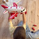 WOOPIE Samolot Rozkładany Transporter Straż Pożarna z 3 Autami Strażackimi Zestaw XL Znaki Drogowe