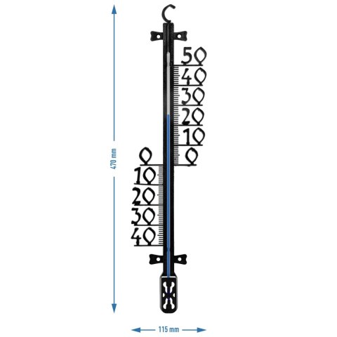 Termometr ogrodowy -40 do +50°C 47cm 025700