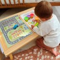 WOOPIE GREEN Drewniany Stolik Aktywności 3w1 Montessori Pojemniki Mapa Miasta Papier Rysunkowy